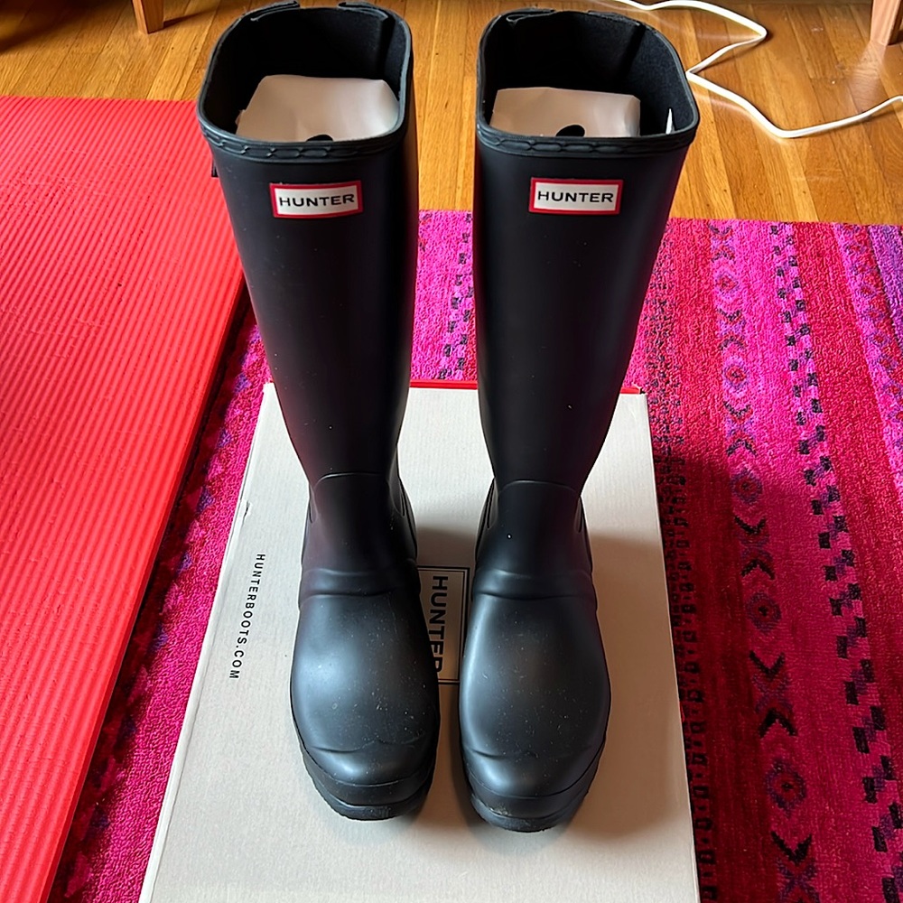 Hunter NEW in box - “Original adjustable back” rain boots black size 10